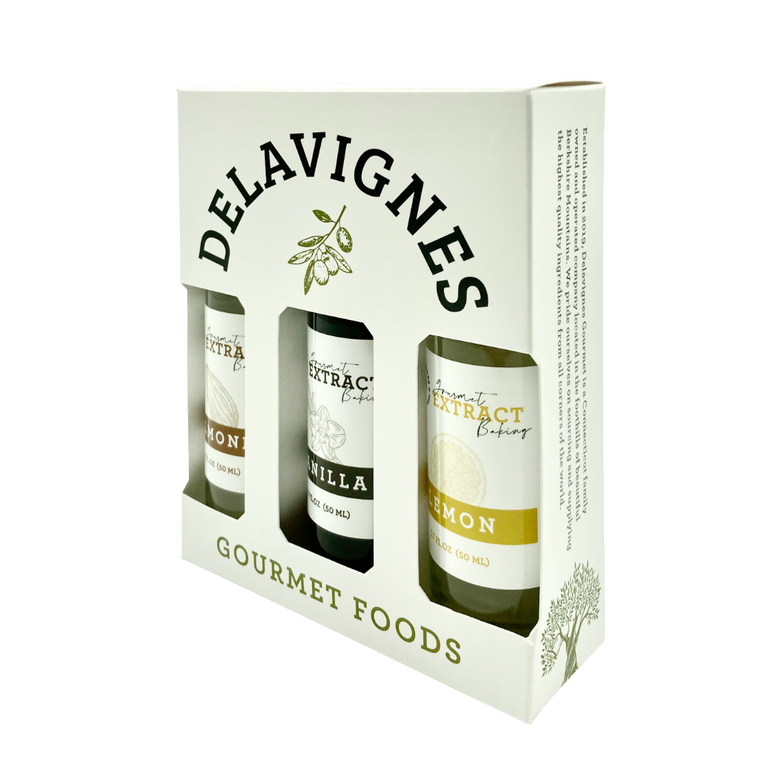 3 Pack Premium Baking Extract Gift Set – Delavignes Gourmet Food