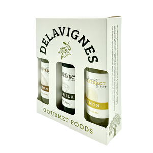 3 Pack Premium Baking Extract Gift Set – Delavignes Gourmet Food 3 Pack Premium Baking Extract Gift Set – Delavignes Gourmet Food